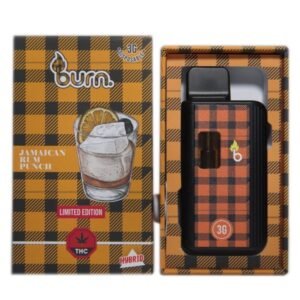 Burn 3mL Disposable Vapes – Jamaican Rum Punch THC Distillate