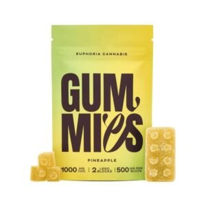 Euphoria Cannabis – Pineapple 1000mg THC Gummies