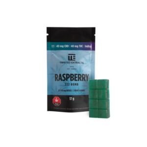 Twisted Extracts Jelly Bombs 1:1 40mg THC + 40mg CBD – Blue Raspberry (Indica)
