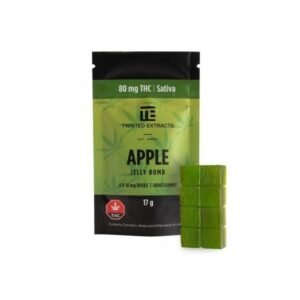 Twisted Extracts Jelly Bombs 80mg THC – Apple (Sativa)