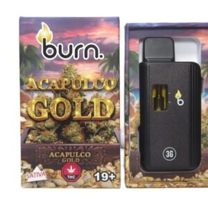 Burn 3mL Disposable Vapes – Acapulco Gold THC Distillate