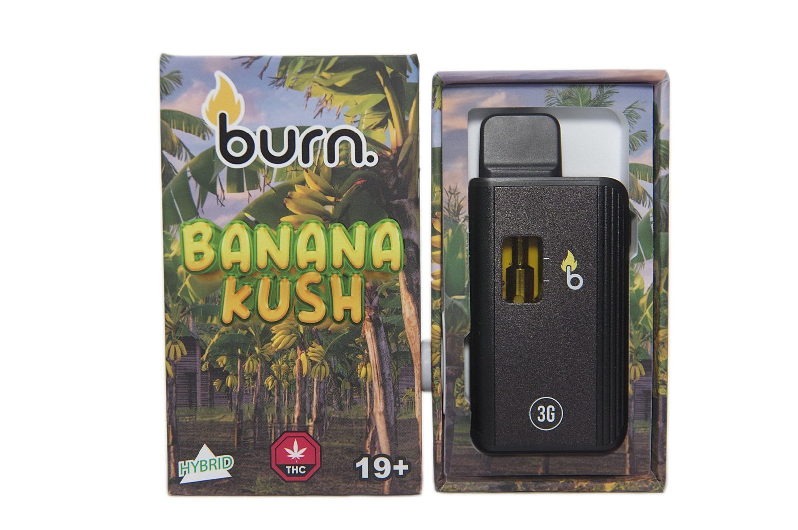 Burn 3mL Disposable Vapes – Banana Kush THC Distillate