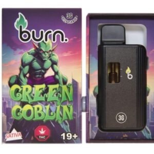 Burn 3mL Disposable Vapes – Green Goblin THC Distillate