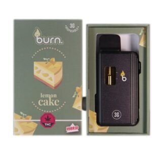 Burn 3mL Disposable Vapes – Lemon Cake THC Distillate