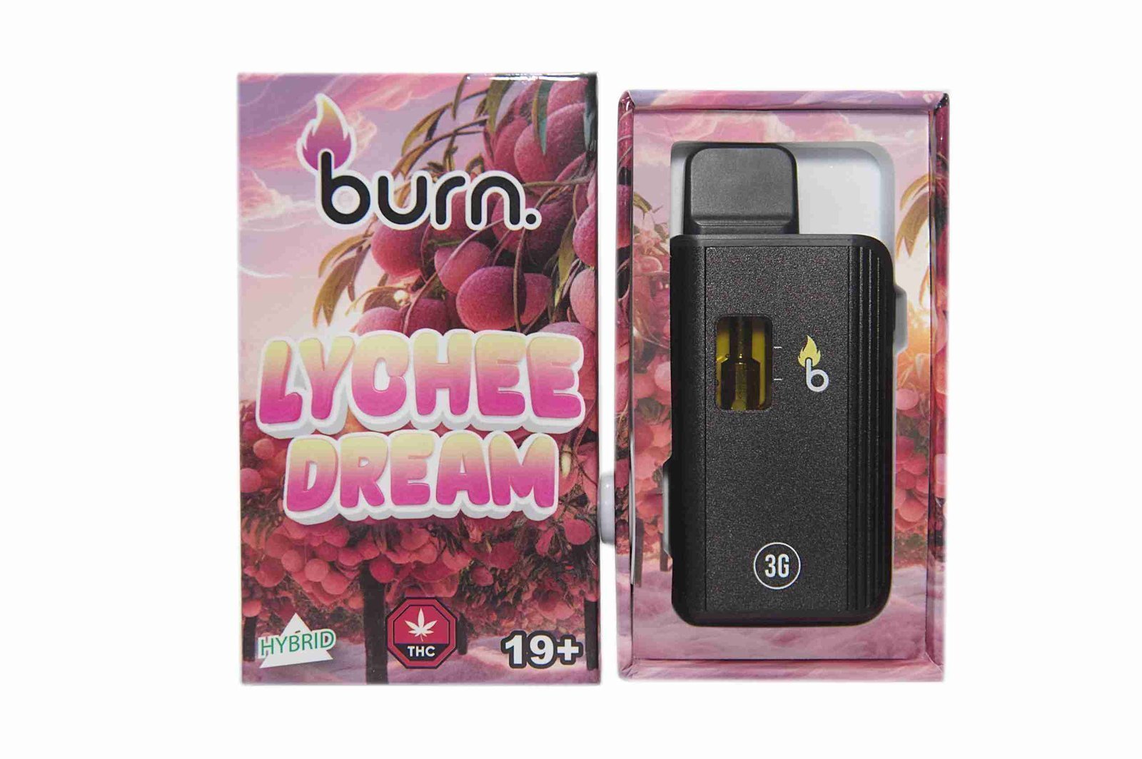 Burn 3mL Disposable Vapes – Lychee Dream THC Distillate