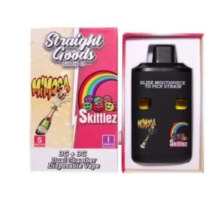 Straight Goods Supply Co. 6 Gram Dual Chamber Disposable Vapes – Mimosa + Skittlez THC Distillate