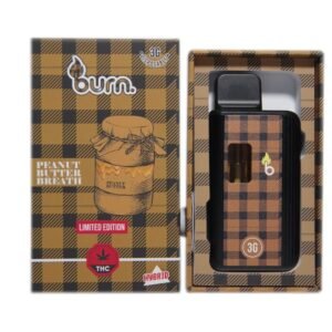 Burn 3mL Disposable Vapes – Peanut Butter Breath THC Distillate